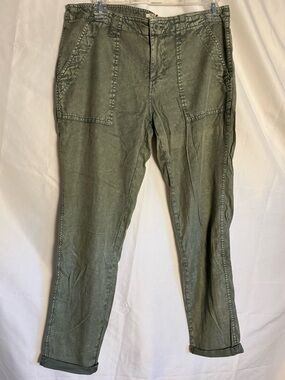 NWOT Billabong Olive Green Casual Lightweight Cotton Cargo Pants Size 27.